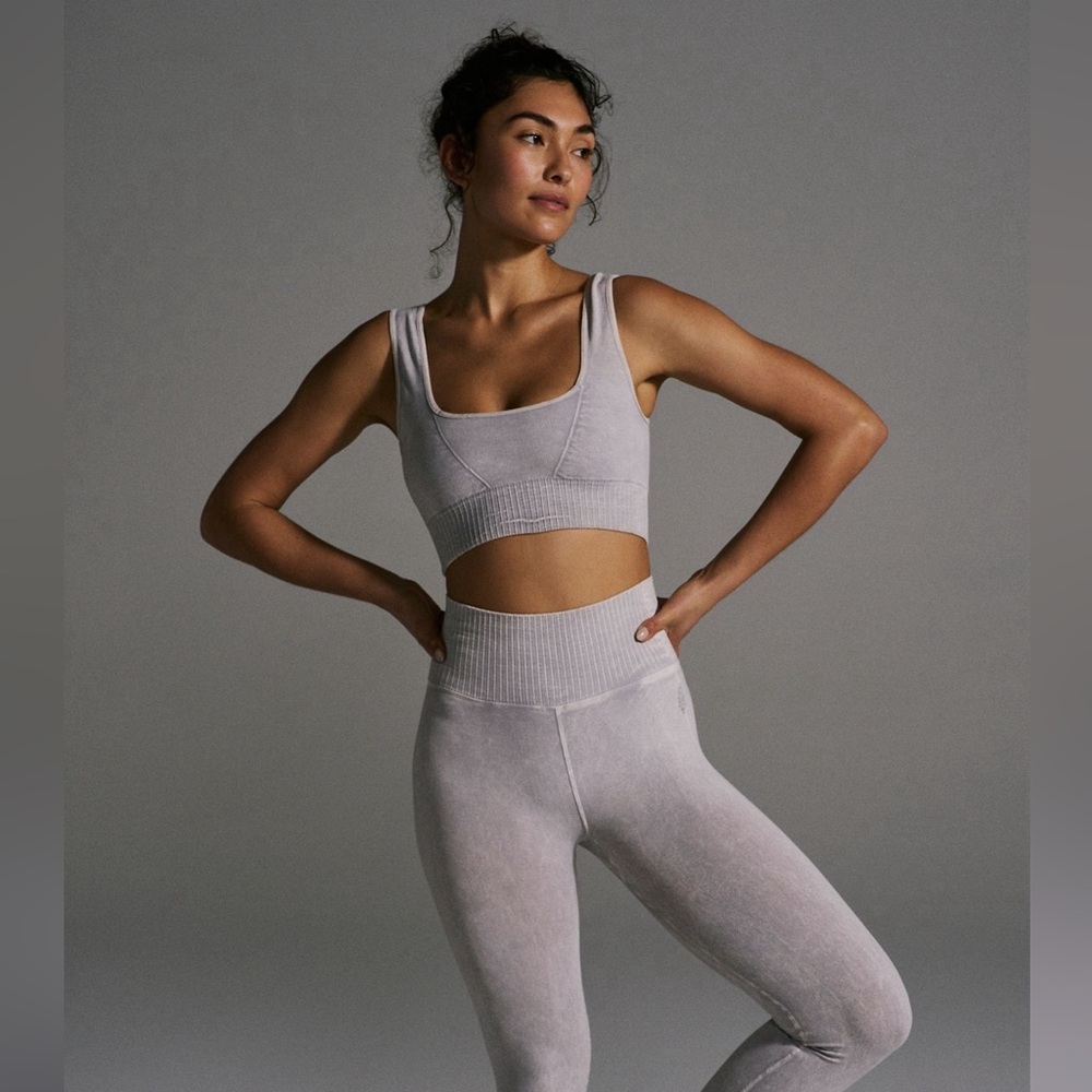 NWOT Free People Good Karma Square Neck Bra, Ice Grey, XS/S